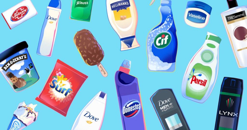 Buch of cleaning products animated